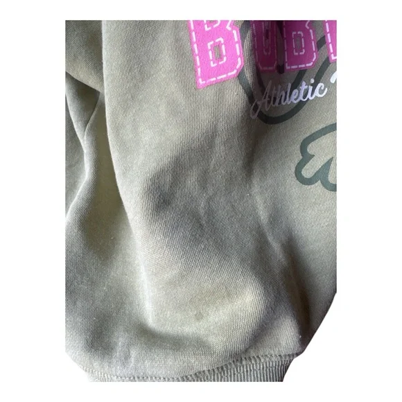 Bobby Jack “Team Fabulous” Olive Green Y2K Graphic Sweatshirt | Size Small - Picture 4 of 6